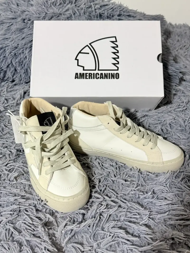 Zapatillas blancas de cuero Americanino estilo BatiHigh - 2