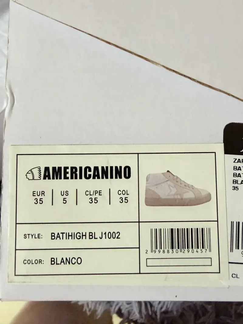 Zapatillas blancas de cuero Americanino estilo BatiHigh - 3