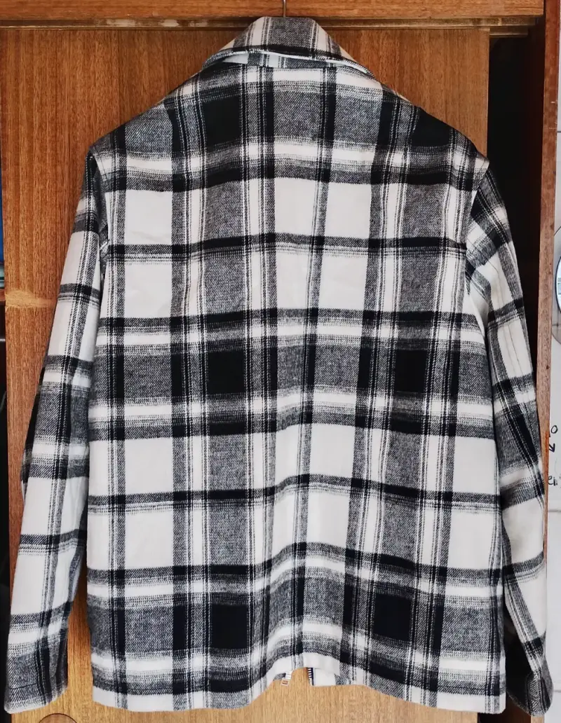 Chaqueta de franela a cuadros para hombre - 3