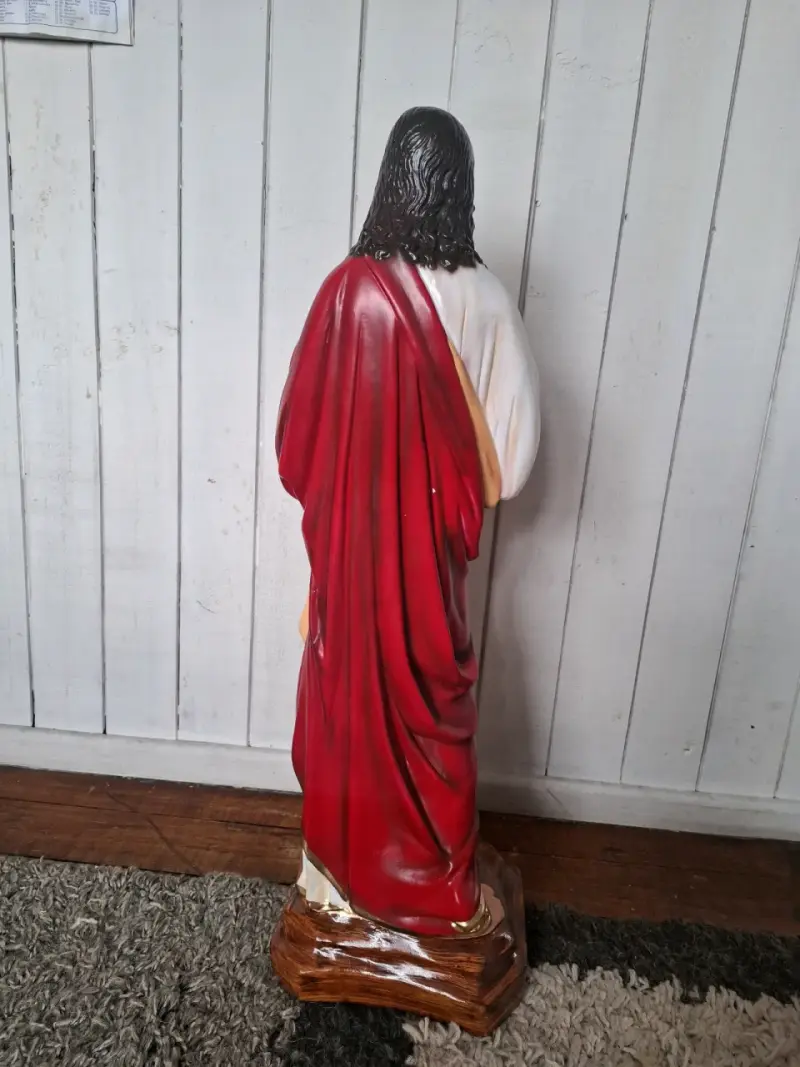 Estatua de Sagrado Corazón de Jesús en resina - 4