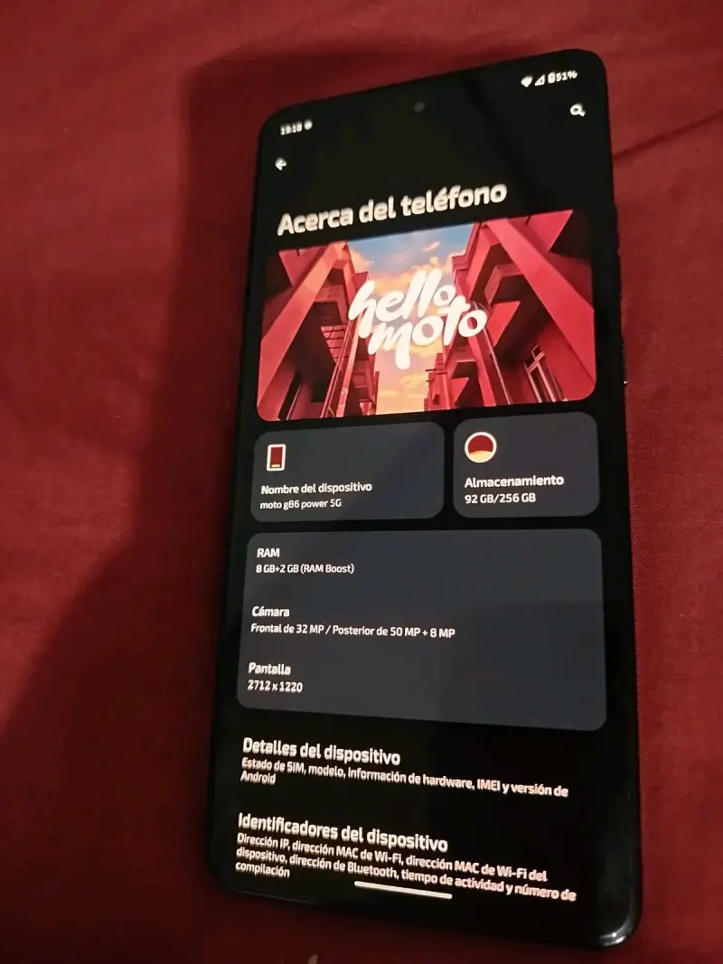 Smartphone Motorola Moto G86 Power 5G con 256GB - 1