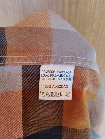 Camisa a cuadros marrón y gris para hombre - miniatura 3