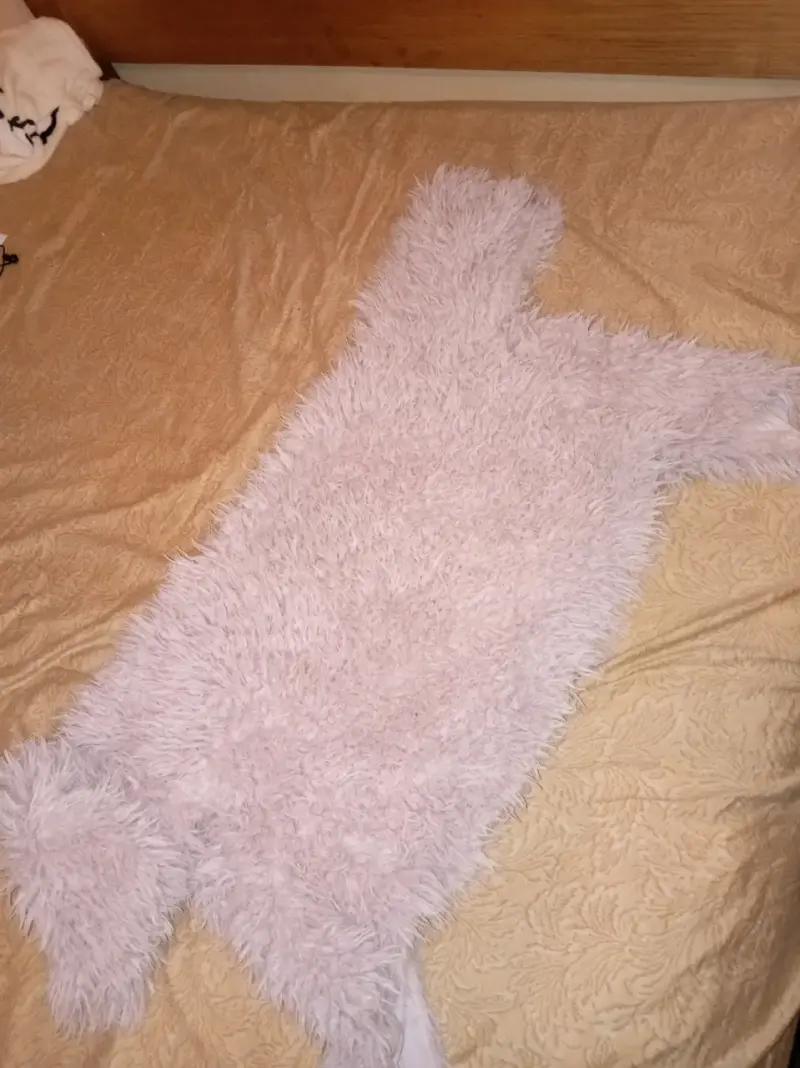 Chaleco peludo rosa pastel para mujer - 3