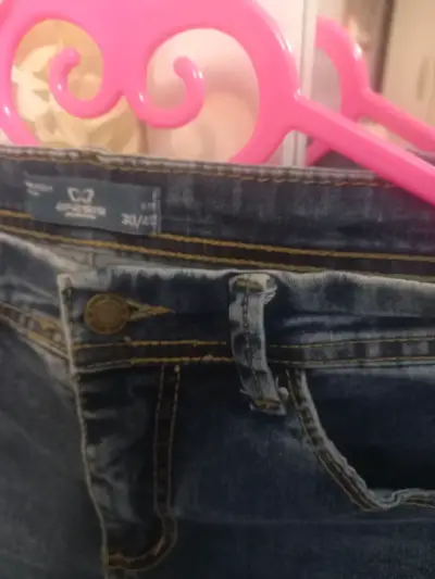 Jeans ajustados con perlas para mujer - miniatura 2