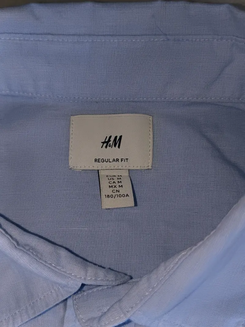 Camisa Celeste H&M Regular Fit - 2