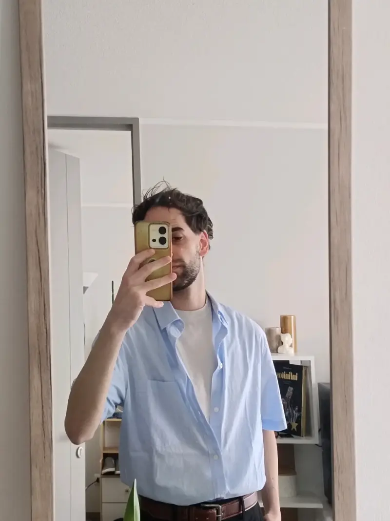 Camisa Celeste H&M Regular Fit - 3