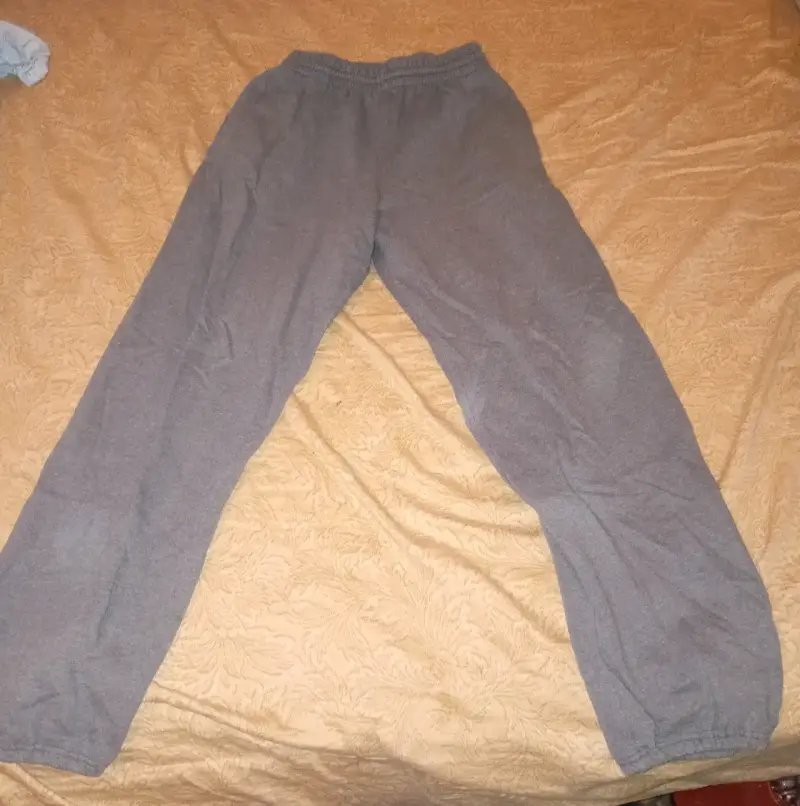 Pantalones de algodón gris unisex - 1
