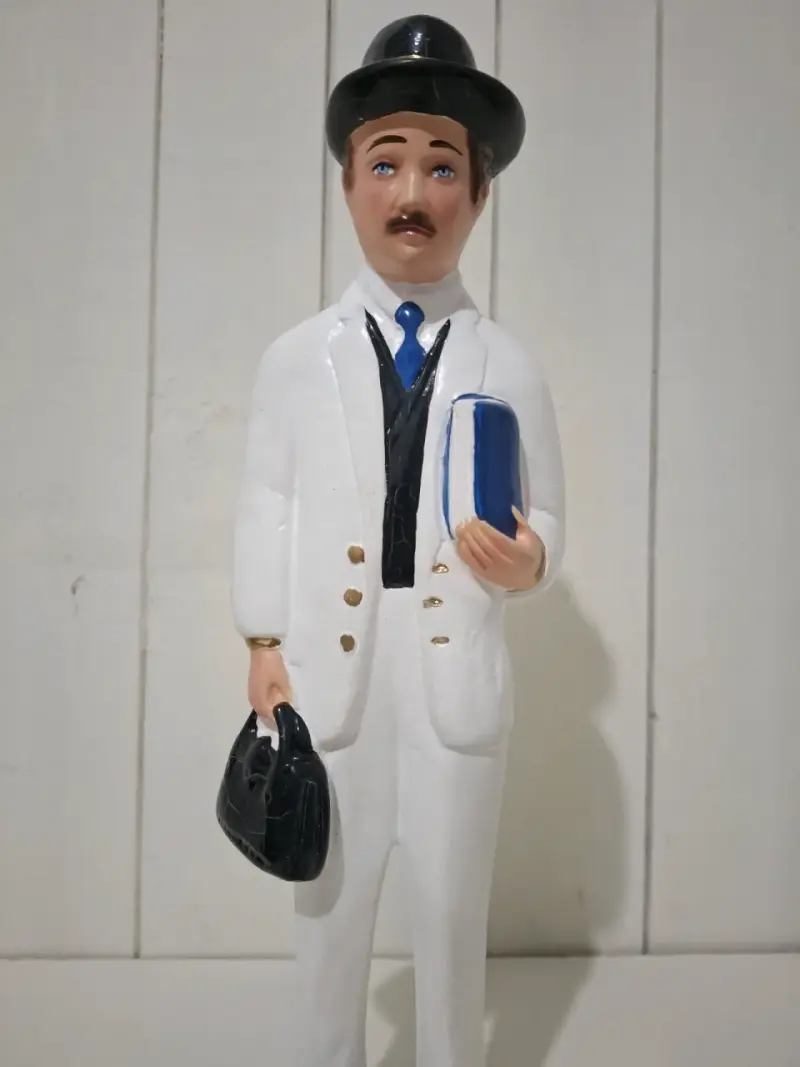Figura de San Gregorio Hernandez blanco 35 cm - 3