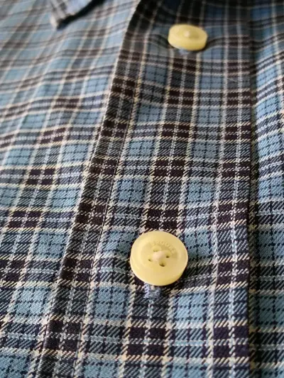 Camisa a cuadros azul Brooks Brothers - miniatura 2
