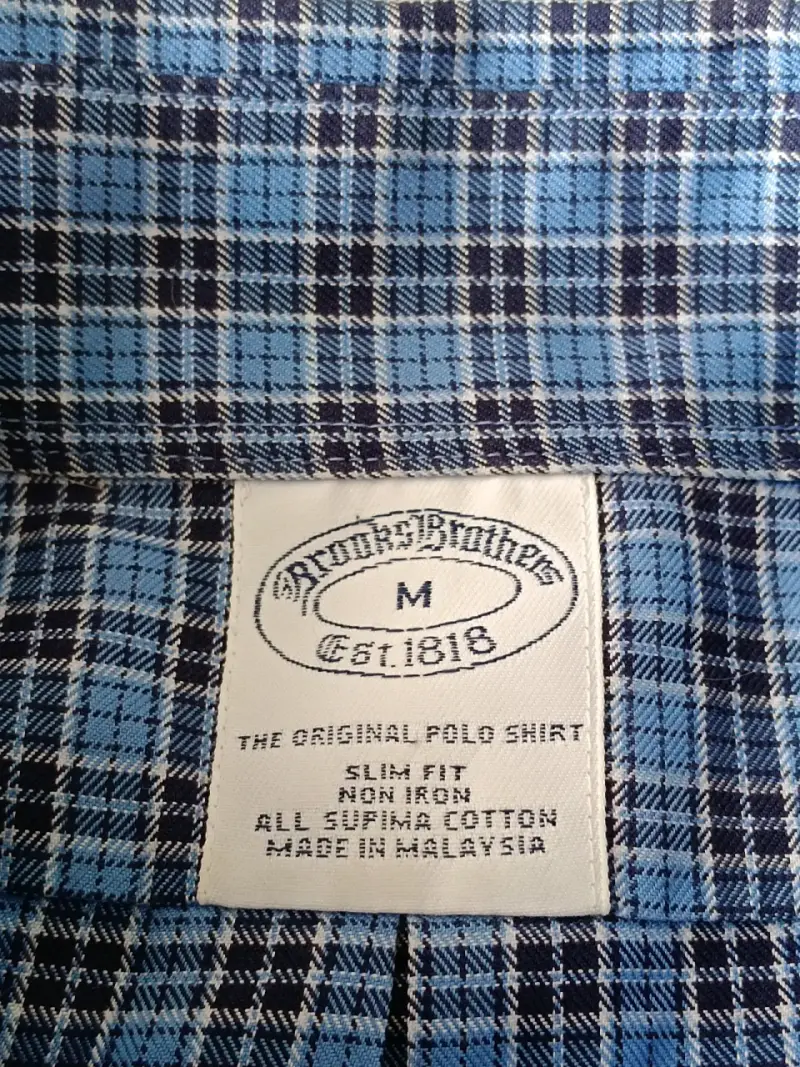 Camisa a cuadros azul Brooks Brothers - 3