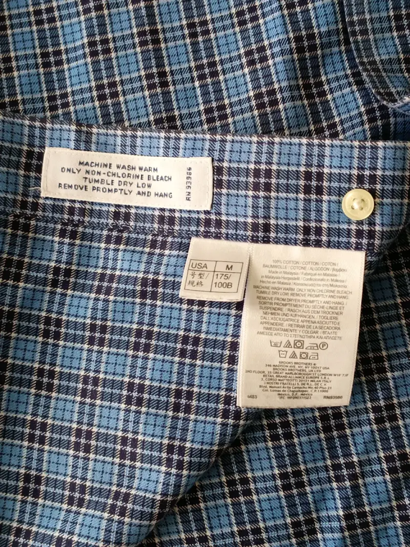 Camisa a cuadros azul Brooks Brothers - 4