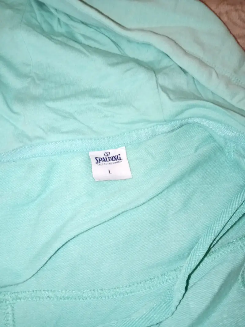 Polerón con capucha celeste Spalding talla L - 3