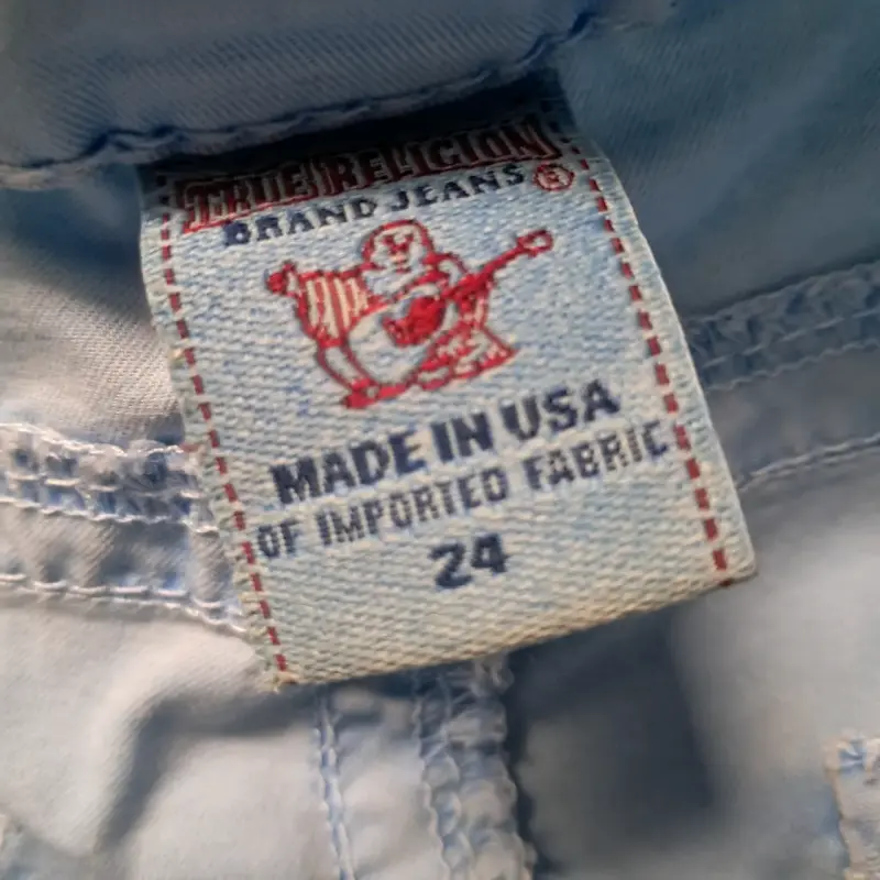 Jeans celestes tela True Religion para mujer - 2