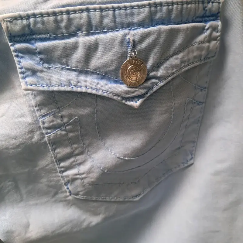 Jeans celestes tela True Religion para mujer - 6