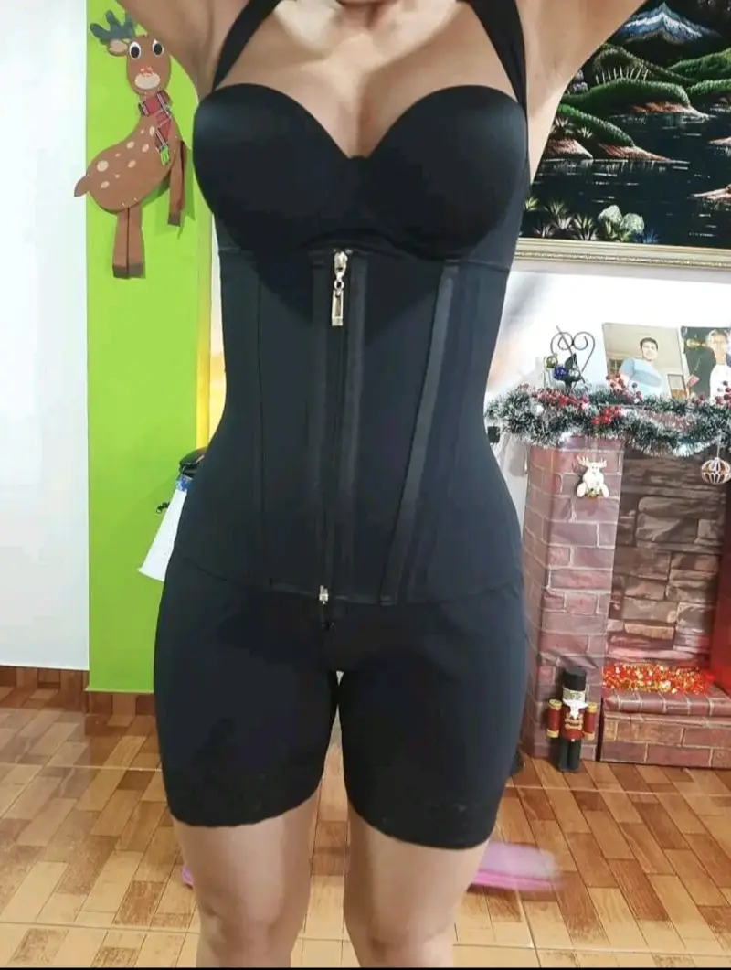 Faja reductora negra con cierre frontal - 4