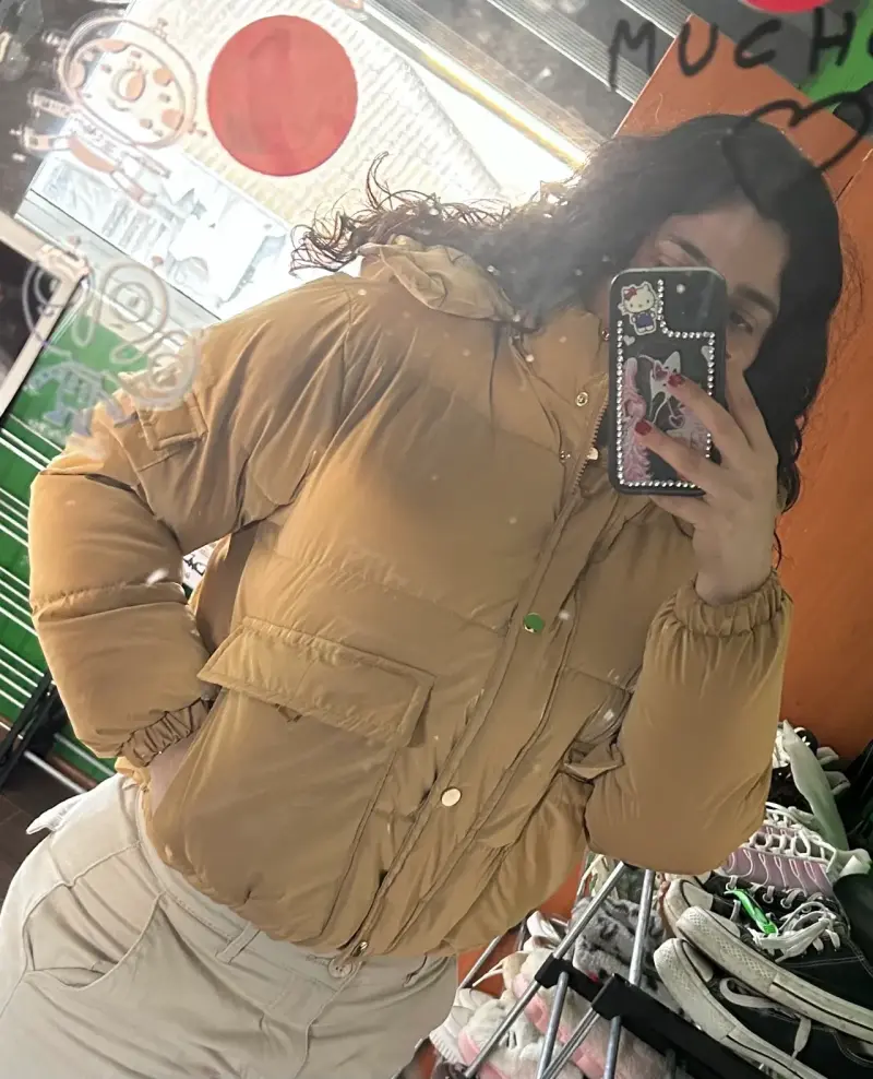 Chaqueta acolchada marrón con capucha Wados - 5