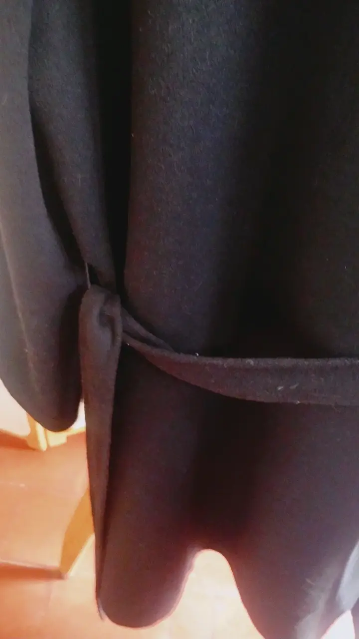 Abrigo negro de lana Zara para mujer - 6