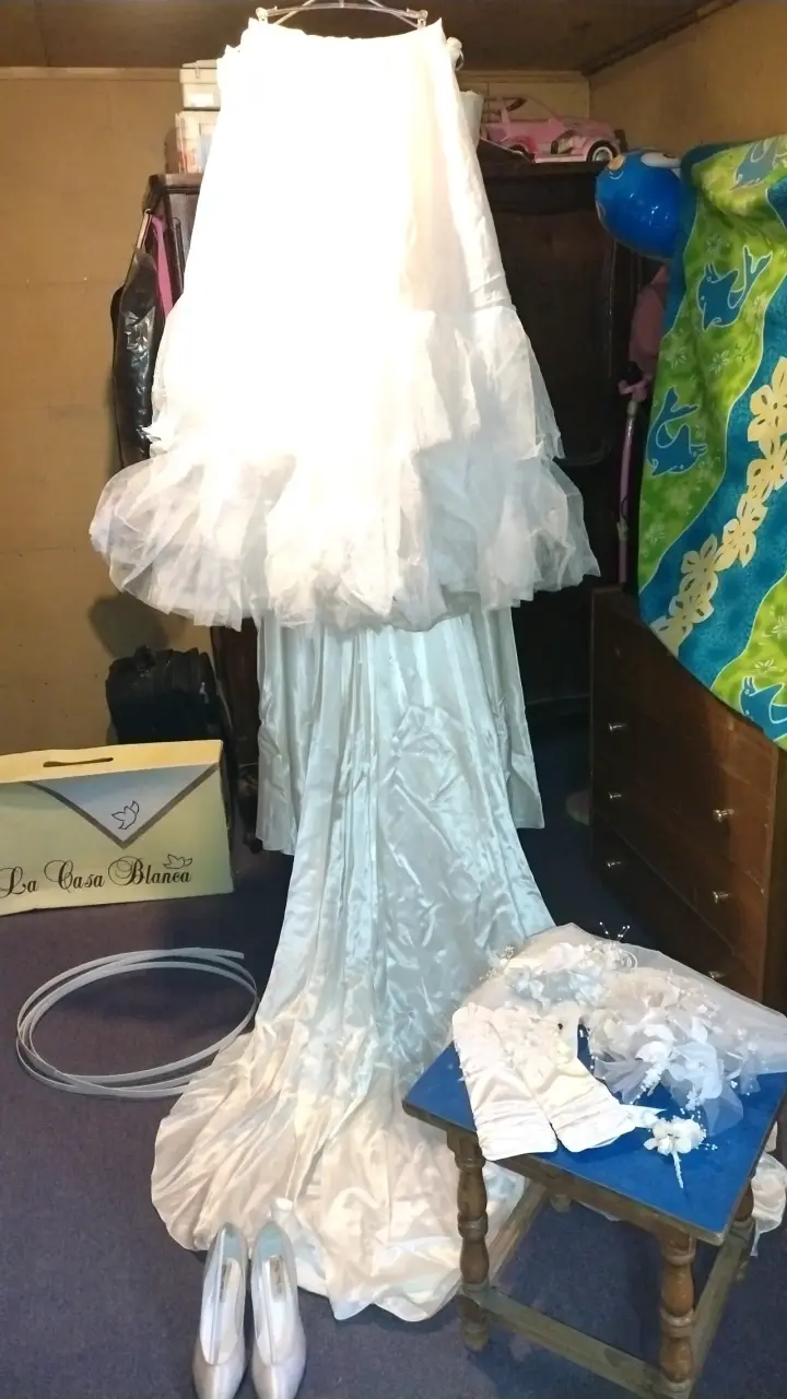 Vestido de Novia Blanco talla 40 (s/m) - 4