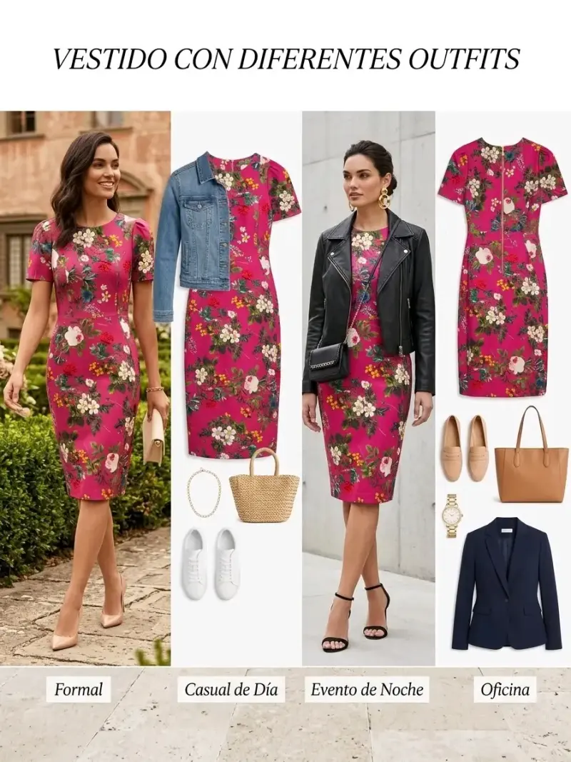 Vestido floral Calvin Klein talla 4 - 3