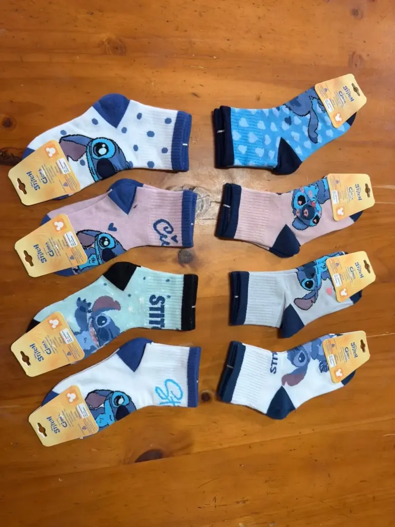 8 Pares de calcetines infantiles Stitch Disney