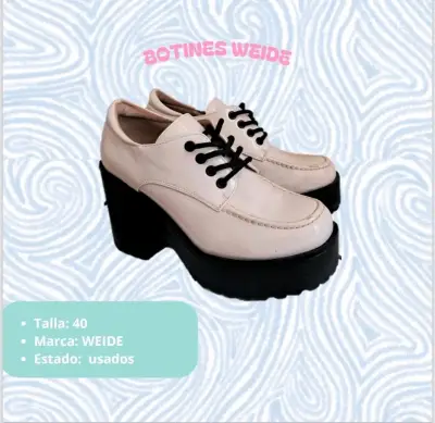 Botines de plataforma Weide talla 40 - miniatura 1