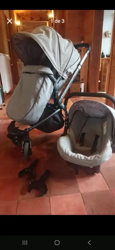 Coche de bebé InfantEpic SG gris con silla de auto - miniatura 1