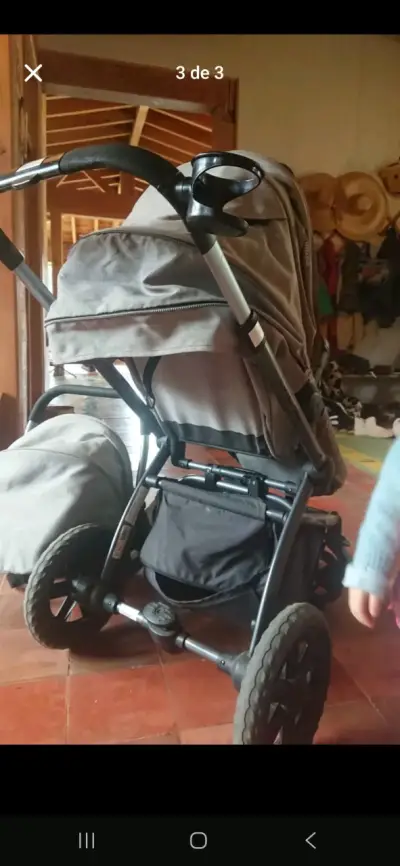 Coche de bebé InfantEpic SG gris con silla de auto - miniatura 2