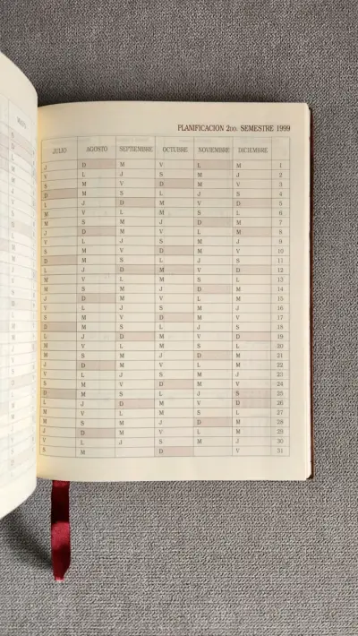 Agenda Búho vintage de cuero 1999 - miniatura 4