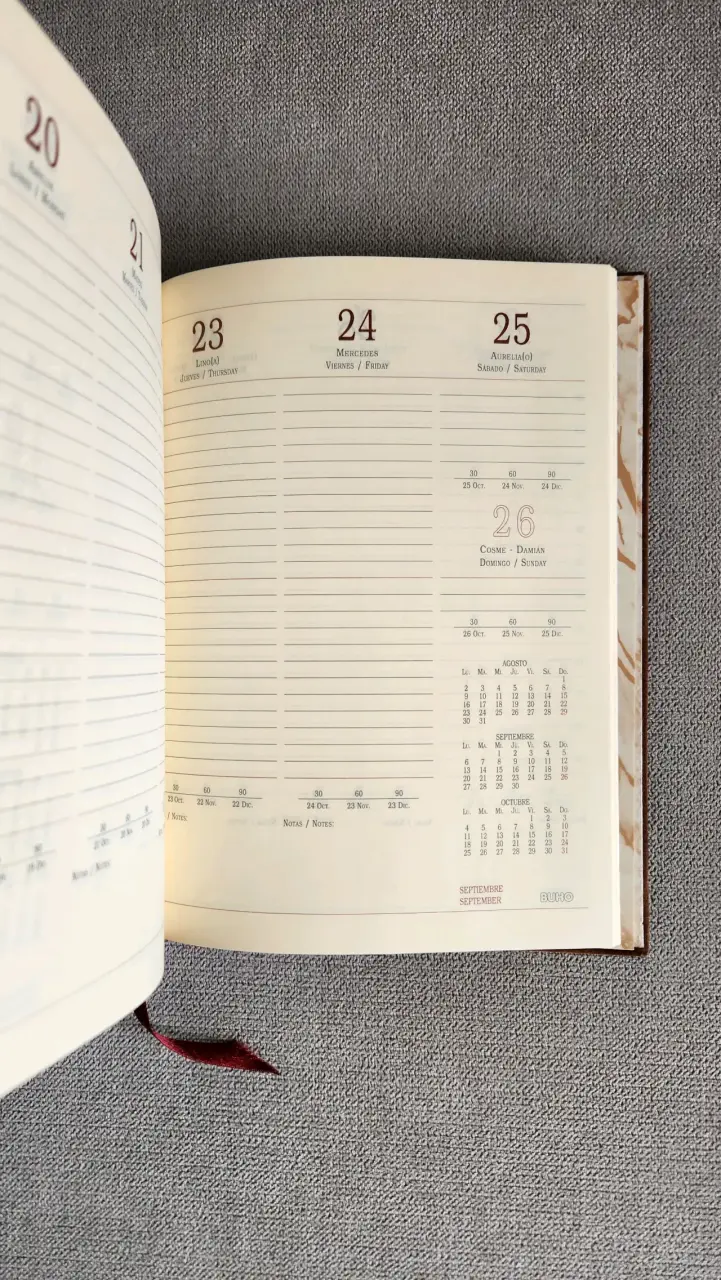 Agenda Búho vintage de cuero 1999 - 5
