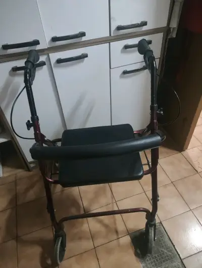 Andador con asiento plegable para adultos - miniatura 3