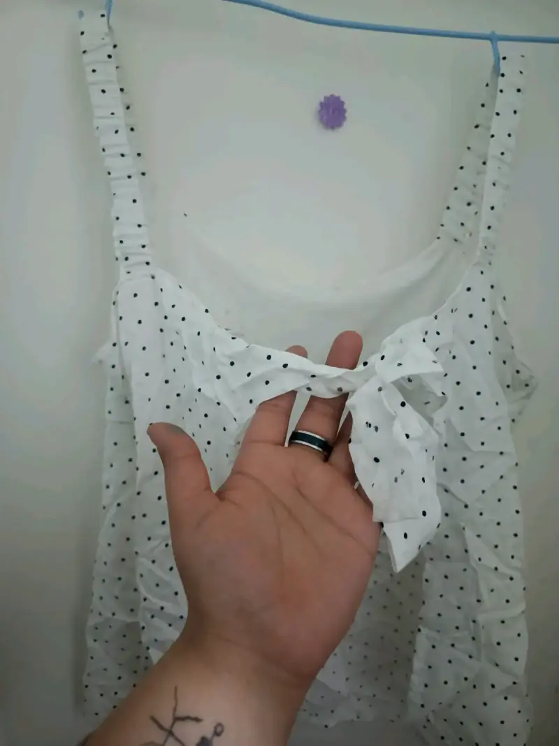 Blusa sin mangas de lunares Blu Girl - 2