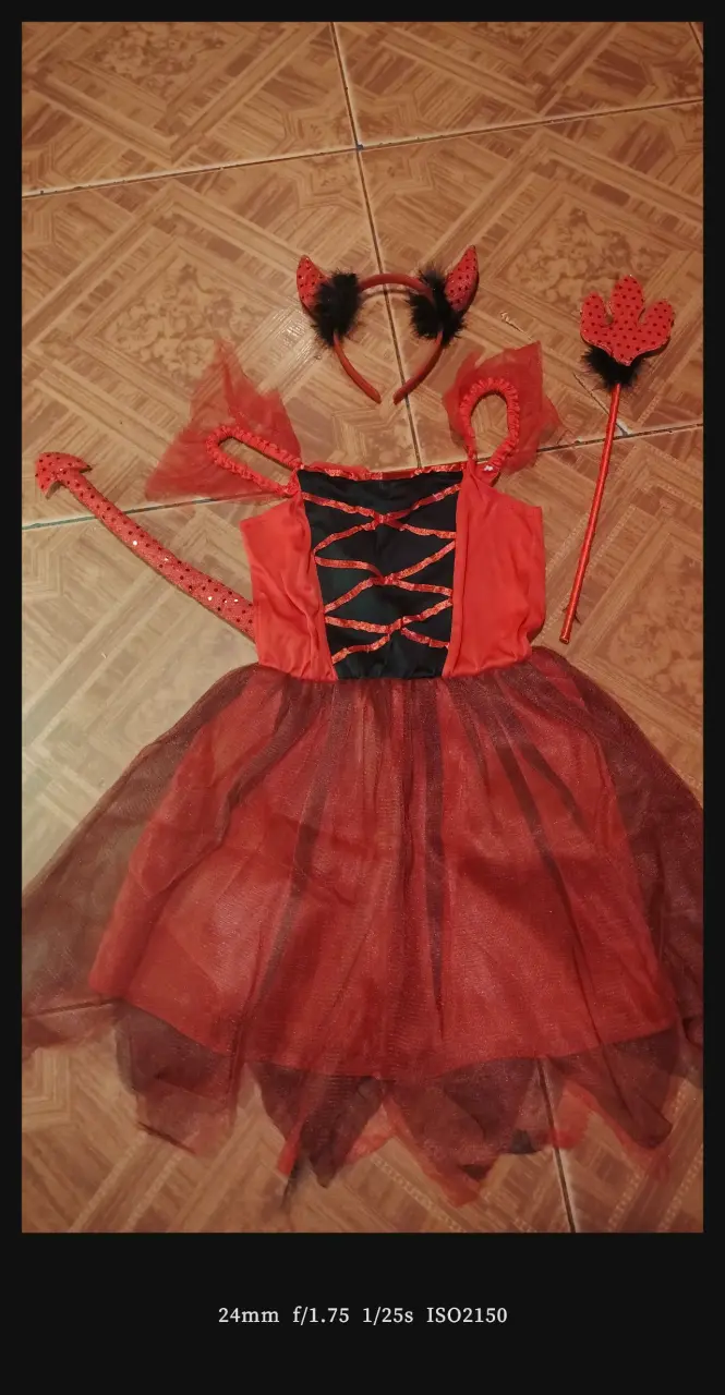 Disfraz de diablita para niña con accesorios - 2