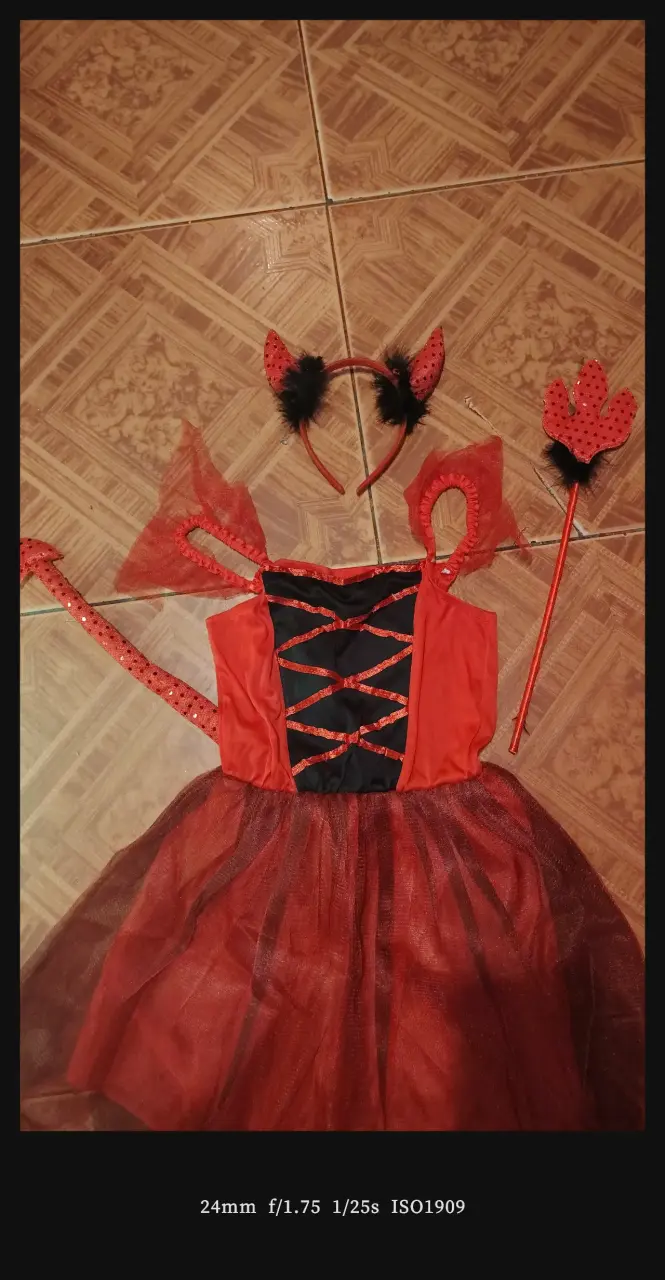 Disfraz de diablita para niña con accesorios - 4