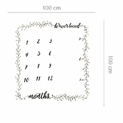 Manta de hitos para bebé con diseño de meses - miniatura 3