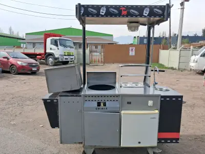 Carro de Comida Rápida con cocina y Lavamanos - miniatura 1