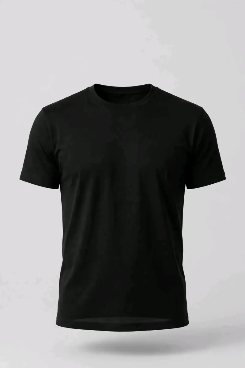 Pack de 4 poleras negras de algodón premium - 3
