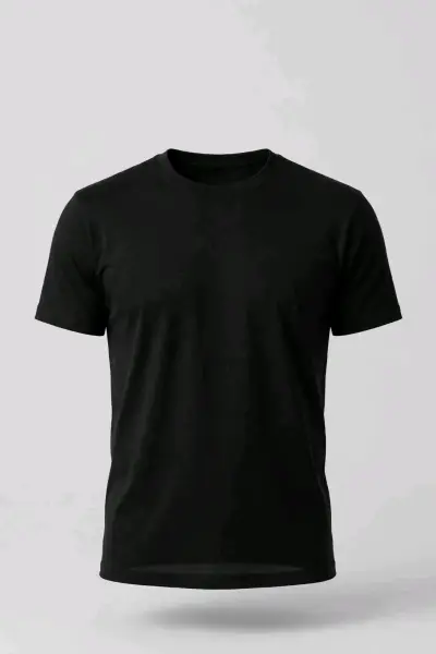 Pack de 4 poleras negras de algodón premium - miniatura 3