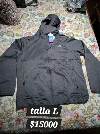 Polerón con capucha gris Lotto talla L - miniatura 1