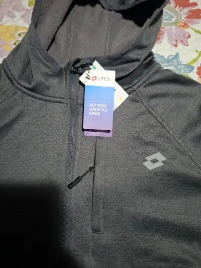 Polerón con capucha gris Lotto talla L - miniatura 2