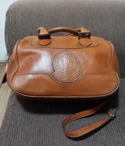 Bolso de cuero marrón Chilean Bag vintage - miniatura 1
