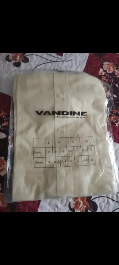 Camisa beige de algodón Vandine talla 16 - miniatura 2