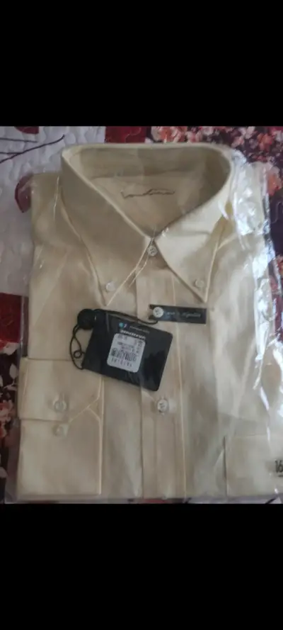 Camisa beige de algodón Vandine talla 16 - miniatura 3