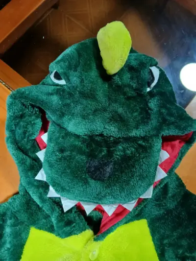Disfraz de dinosaurio verde talla 8 a 10 años - miniatura 1