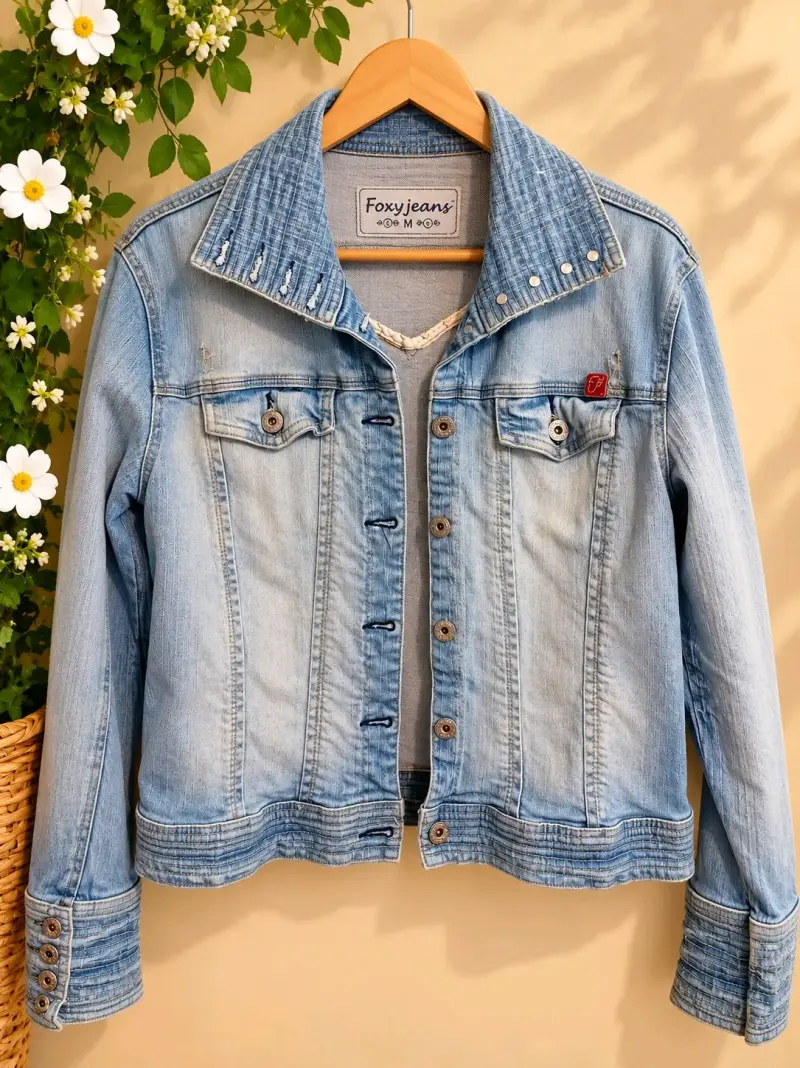 Chaqueta de mezclilla azul claro Foxy Jeans - 1