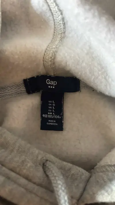 Polerón con capucha gris GAP para hombre - miniatura 3