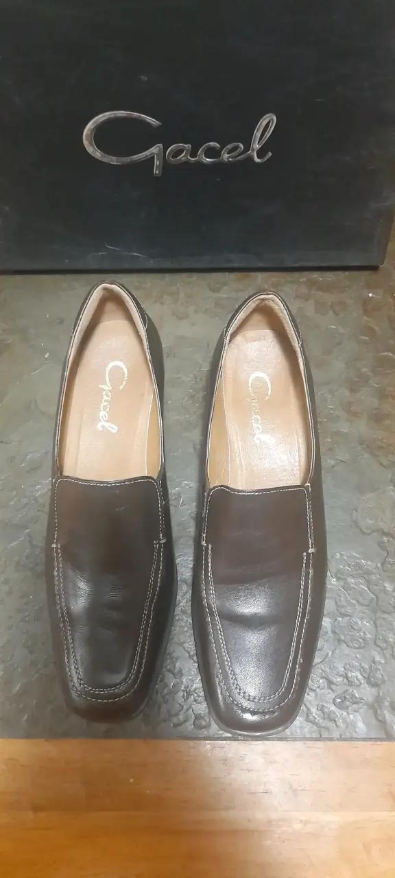 Zapatos de cuero marrón para hombre Gacel - 2