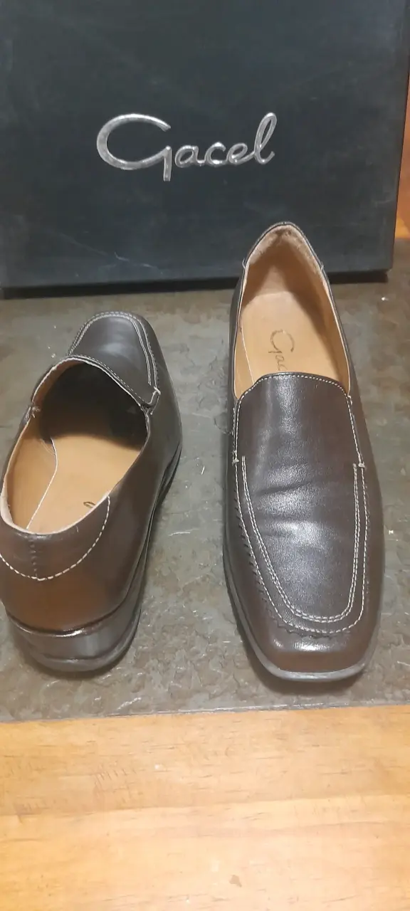 Zapatos de cuero marrón para hombre Gacel - 3