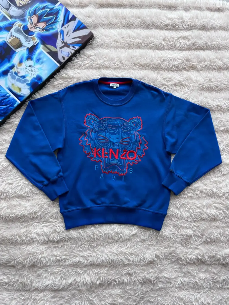 Polerón azul Kenzo con diseño de tigre original - 1
