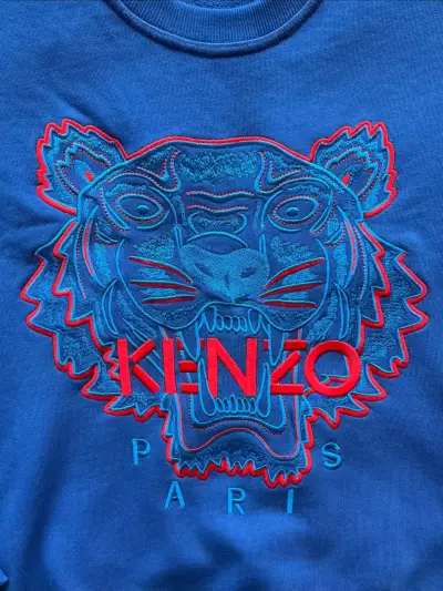 Polerón azul Kenzo con diseño de tigre original - miniatura 2