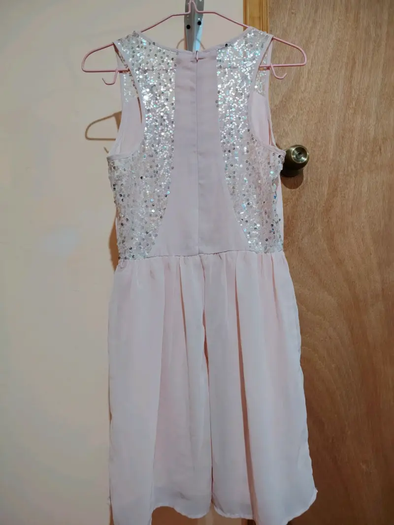 Vestido rosa con lentejuelas Socialite talla XS - 2